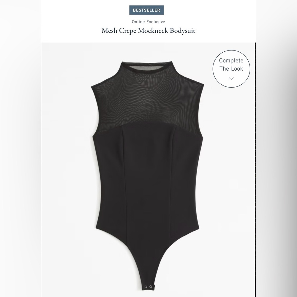 Mesh Crepe Bodysuit 🖤🖤🖤